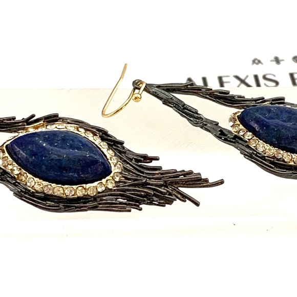 ALEXIS BITTAR MALDIVIAN Nest Lapis feather Earring - Picture 10 of 13